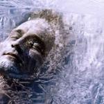 frozen human in ice