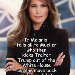 Melania Trump | If Melania tells all to Mueller who then kicks Traitor Trump out of the White House can she move back in for a while? | image tagged in melania trump | made w/ Imgflip meme maker