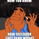 Mathematics | NOW YOU KNOW; HOW FACEBOOK EDGE RANK WORKS | image tagged in mathematics | made w/ Imgflip meme maker