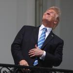 Trump looks at the sun