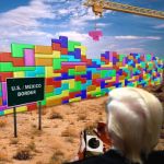 The new border wall is being completed 3 years ahead of schedule | image tagged in trump tetris border wall,tetris,video games,joystick,trump,mexico usa | made w/ Imgflip meme maker