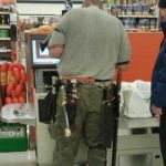 Oh, you only carry 1? | WHEN YOUR STATE GOES OPEN CARRY; AND YOU THOUGHT IT MEANT EVERYTHING | image tagged in knives at walmart,open carry,sword,knives,walmart,people of walmart | made w/ Imgflip meme maker