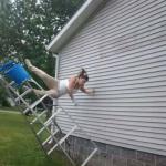 woman ladder accident