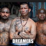 Because when you grow up in liberal controlled slums you are likely to be a criminal. | DREAMERS | image tagged in illegal children dem scum scumbags savethechildren,gangsters,liberal hypocrisy,politics | made w/ Imgflip meme maker