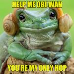 A tribute to one of my oldest IMGFlip friends who deleted her account several days ago | HELP ME OBI WAN; YOU'RE MY ONLY HOP | image tagged in frog with snails,powermetalhead,tribute,petiaa,memes,funny | made w/ Imgflip meme maker