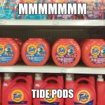 Mmmmmmm.......suicide  | MMMMMMM; TIDE PODS | image tagged in tide pods | made w/ Imgflip meme maker