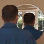 facing mirror backwards