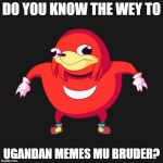 do you know they wey to x | DO YOU KNOW THE WEY TO; UGANDAN MEMES MU BRUDER? | image tagged in do you know they wey to x | made w/ Imgflip meme maker