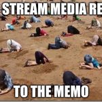 Head in sand | MAIN STREAM MEDIA REACTS; TO THE MEMO | image tagged in head in sand | made w/ Imgflip meme maker