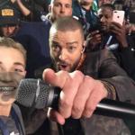 Superbowl selfie kid