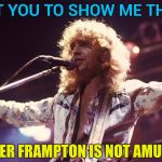 Memes are supposed to be in English not Dumbf**k | "I WANT YOU TO SHOW ME THE WAY"; PETER FRAMPTON IS NOT AMUSED | image tagged in peter frampton,ugandan knuckles,stop,stupid,shit | made w/ Imgflip meme maker
