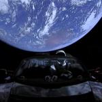 SpaceX Spaceman Leaving Earth