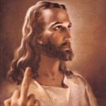 Jesus middle finger