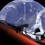 Elon tesla space car earth