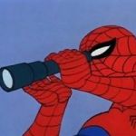 Telescope Spider-Man  | image tagged in telescope spider-man | made w/ Imgflip meme maker