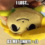 WHEN YOU LOSE IN SSB AS LINK | I LOST... AS ME! LINK!!! >:() | image tagged in when you lose in ssb as link | made w/ Imgflip meme maker