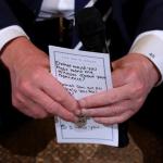 Trump's cheat sheet 