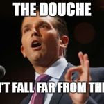 Donald Trump Jr. | THE DOUCHE; DOESN'T FALL FAR FROM THE BAG! | image tagged in donald trump jr | made w/ Imgflip meme maker