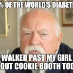 Diabetes | 80% OF THE WORLD'S DIABETICS; WALKED PAST MY GIRL SCOUT COOKIE BOOTH TODAY | image tagged in diabetes | made w/ Imgflip meme maker