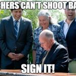 Can't Shoot Back | TEACHERS CAN'T SHOOT BACK? SIGN IT! | image tagged in can't shoot back | made w/ Imgflip meme maker