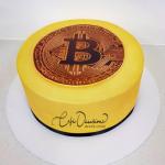 Bitcoin Happy Birthday Cake