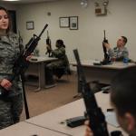 classroom with soldiers with assault rifles meme