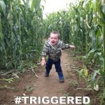 HELP | #TRIGGERED | image tagged in corn maze kid | made w/ Imgflip meme maker