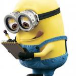 minion with clipboard