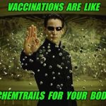 Thiomersal | VACCINATIONS  ARE  LIKE; CHEMTRAILS  FOR  YOUR  BODY | image tagged in keanu reeves,vaccinations,vaccines,chemtrails | made w/ Imgflip meme maker