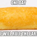 Twinkie | ONE DAY; WE WILL RULE THE EARTH | image tagged in twinkie | made w/ Imgflip meme maker
