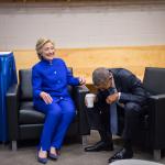 hillary obama laugh