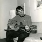 His strings are made of Tholian Web | PLAYING AND WEARING; THE FEDERATION BLUES | image tagged in spock on guitar | made w/ Imgflip meme maker