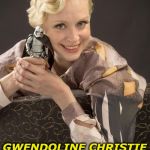 Gwendoline Christie as Captain Phasma | GWENDOLINE CHRISTIE MEETS HER "MINI-ME" | image tagged in gwendoline christie as captain phasma | made w/ Imgflip meme maker