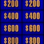 jeopardy two categories | NFG; JFO | image tagged in jeopardy two categories | made w/ Imgflip meme maker