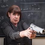Teacher with gun  meme