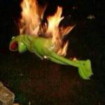 Kermit frog fire