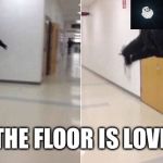 floor is lava | THE FLOOR IS LOVE | image tagged in floor is lava | made w/ Imgflip meme maker