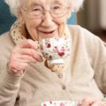 Old woman tea rapid ageing