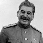 Stalin smiling