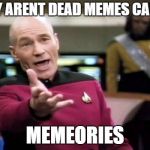 just my 3rd sub cuz i have no idea what to submit | WHY ARENT DEAD MEMES CALLED MEMEORIES | image tagged in memes,picard wtf,ssby | made w/ Imgflip meme maker