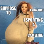 Olivia Michelle | HOW IN HELL AM I; SUPPOSE TO; KNOW THAT; I SPORTING A; CAMELTOE. I'M TOO BIG TO SEE. | image tagged in olivia michelle | made w/ Imgflip meme maker