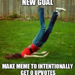Nothing to See Here, Move Along | NEW GOAL; MAKE MEME TO INTENTIONALLY GET 0 UPVOTES | image tagged in faceplant,votes,goal,meme,upvote | made w/ Imgflip meme maker