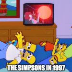 Why you should never watch Cyber Soldier Porygon | THE SIMPSONS IN 1997 | image tagged in pokemon,simpsons,seizure | made w/ Imgflip meme maker