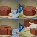 cake slice me irl cartoon chocolate