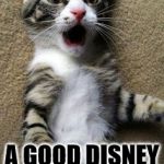 cat meme | OH MY GOD! A GOOD DISNEY MOVIE | image tagged in cat meme | made w/ Imgflip meme maker