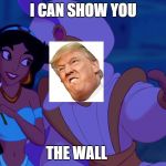 Alladin | I CAN SHOW YOU; THE WALL | image tagged in alladin | made w/ Imgflip meme maker