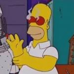 Homer Simpson red eyes meme