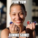 Emma Gonzalez | YUM YUM; GIMME SOME! | image tagged in emma gonzalez,tide pod,millennials | made w/ Imgflip meme maker