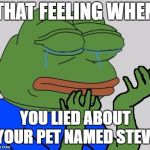 Pepe Cry Blank Template Imgflip