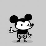 Mickey Mouse middle finger